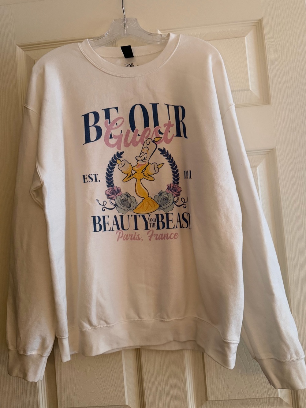 Disney Lumiere Be Our Guest 1991 Paris, France Pullover Sweatshirt (L)